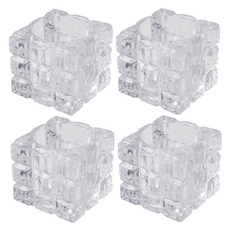 Taminayo 簡約奢華冰塊燭台 4入, 單一顏色