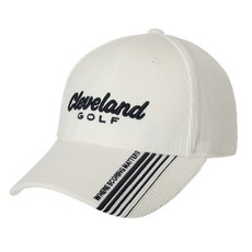 Cleveland GOLF 男士條紋燈芯絨球帽 CGMCP43381, 白色, 1個