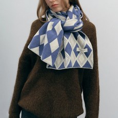 페이퍼먼츠 베리엘 아가일 투톤 니트 머플러 12477