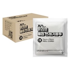 온리브 배접 재활용 쓰레기봉투 투명 대 500p, 80L, 1개