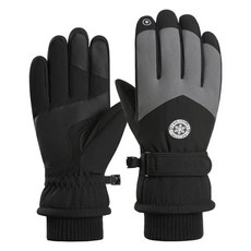 앤티스 남성용 스마트터치 스키장갑 양손착용, 윈드가드블랙, 1세트