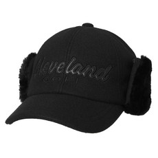Cleveland GOLF 男款絨毛耳罩式防寒高爾夫球帽 CGMCP44482, 1個, 黑色