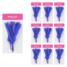 유니아트 새깃털, 파랑, 10개