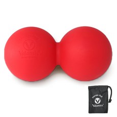 밸런시스 마사지볼 땅콩형 + 파우치, 레드, 1세트