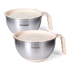 Vivendi 入門不鏽鋼攪拌碗2件組, 1套, 2.9L + 1.5L