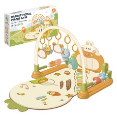 SkySunstar 幼兒兔子鋼琴音樂健力遊戲墊組, 混色, 1組