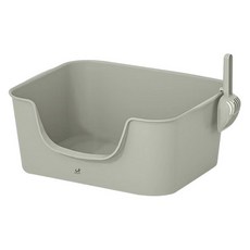 DING DONG PET Cloud 開放式貓砂盆, 灰色, 1個