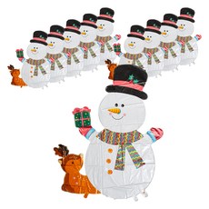 minhwashop 聖誕節立式雪人氣球裝飾 I240039C, 10個, 混色