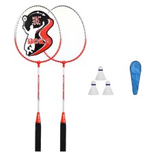 운동코어 배드민턴 라켓 세트 2p + 가방 + 셔틀콕 3p 세트, 1세트