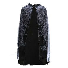 裝扮用神秘感網紗斗篷, 灰色, 1個