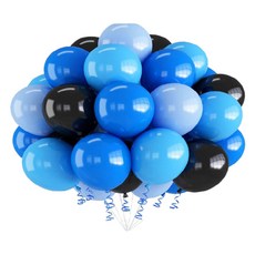 만들하비 컨페티 풍선 30p 세트, 블루블랙(랜덤발송), 1세트