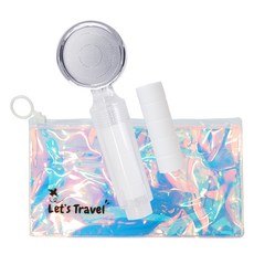 GT Bath旅行用風車迷你淋浴蓮蓬頭+補充過濾器*2組, 1組, 透明