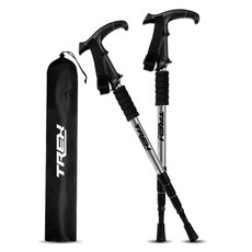 T렉스 하이레벨 등산스틱 T자형 2p, 실버, 1개
