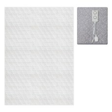 bebenuvo 可拆式外罩溫熱電熱毯 米灰色小熊款 + 專用洗衣袋組合, 家庭用(200 x 150cm)