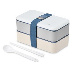 TUMS Color Sand 便當盒 1110ml + 餐具組, 灰米色, 1套