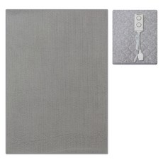 bebenuvo 可拆式外罩溫熱電熱毯 60支棉 灰色 防水 + 專用洗衣網套組, 家庭用(200 x 150 cm)