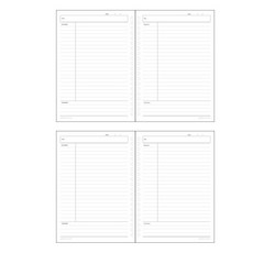 lucalab 思緒整理 20孔活頁本補充內頁 康奈爾筆記, 32入, 2個