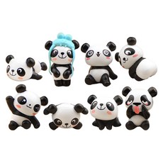 World Clean 淘氣熊貓公仔8款套組, 混合色