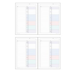 lucalab 思緒整理 20孔手帳補充內頁 日計畫, 32入, 2個
