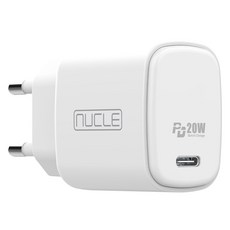 NUCLE PD 20W USB Type-C 高速充電器, 白色, 1個