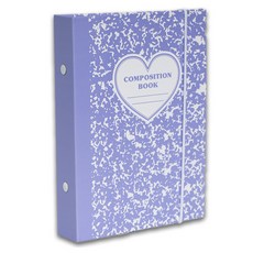 lucalab Composition Archive 19R 6孔精裝硬殼 + 綁帶套組, 1套, 白環 + 紫色