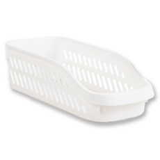 알뜰리빙 바퀴달린 다용도 손잡이 바구니 S, 화이트, 1개