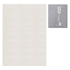 bebenuvo 可拆式外罩溫熱電熱毯 象牙白鬱金香 一般 + 專用洗衣袋套組, 家庭(200 x 150 cm)