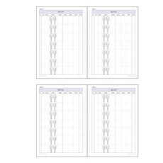 lucalab 思緒整理 20孔活頁手帳補充內頁 運動清單, 32入, 2個