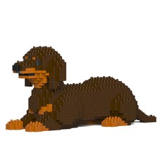 JEKCA 伏姿臘腸狗積木 S, 棕色