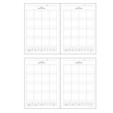 lucalab 思緒整理 20孔手帳補充內頁 工作生活平衡 思緒整理, 32入, 2個
