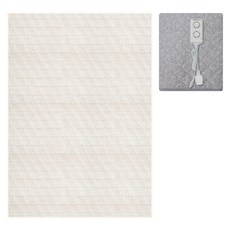 bebenuvo 可拆式外罩溫熱電熱毯 象牙白小熊 一般 + 專用洗衣袋組合, 家庭(200 x 150 cm)