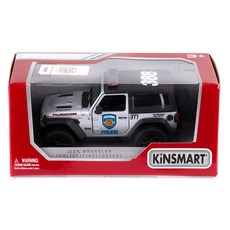 KiNSMAR 2018 Jeep Wrangler 警用迷你車 KT5412PR, 銀色, 1個