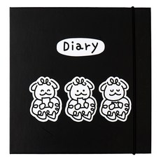 루카랩 무양 하드커버 다이어리 만년형, 블랙, 1개