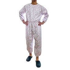 메디코 뒷지퍼 성인우주복 M, 핑크국화, 1개