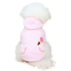 Titi Pet 寵物狗冰淇淋刷毛連帽衫, 1個, 粉紅色