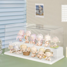 OYQ 壓克力公仔展示櫃 2層階梯 珍珠白, 1個
