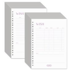 PLEPIC Fresh 彩色便條紙補充內頁 Wish, 2個, 30入