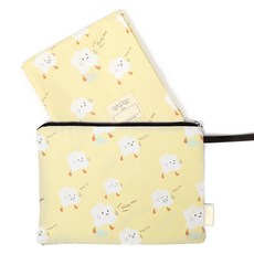 semoms 雙面防水野餐墊 + 收納袋組合, 擁抱小黃