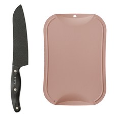 doble 頂級刀具 + 不留刀痕鮭魚粉砧板套組, 1套, 三德刀 + 小砧板
