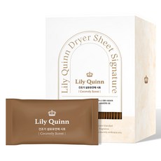 LilyQuinn 頂級烘衣機專用衣物柔軟香氛紙 可可布里 正裝, 40入, 1個