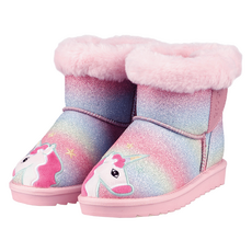 STOE 女孩小獨角獸毛皮靴