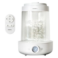 Hanil Electric 情境燈 可完全清洗 大容量 靜音 療癒水景 加熱式加濕器, 白色, HGSSP-300SW