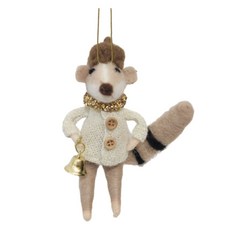 聖誕行李員松鼠樹吊飾, 自然色, 13公分, 1個