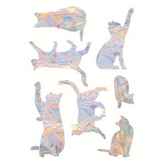 소니오 프리즘 샤인 인테리어 스티커 세트, 03 퍼니캣