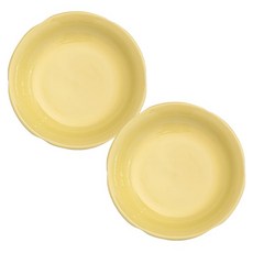 American Road Milky Mound 陶瓷多用途盤 RK2197, 奶油黃, 2個