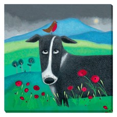 아트마트 동물 일러스트 아이방 포스터 Burd on the Bonce 에일사 블랙, 캔버스액자