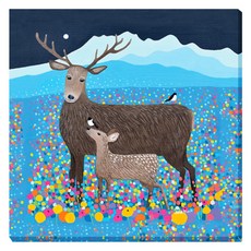 아트마트 동물 일러스트 아이방 포스터 Flowers of the Glen 에일사 블랙, 캔버스액자