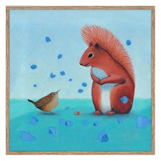 아트마트 동물 일러스트 아이방 포스터 The Offering 에일사 블랙, 알루미늄 우드