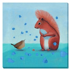 아트마트 동물 일러스트 아이방 포스터 The Offering 에일사 블랙, 캔버스액자