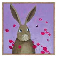 아트마트 동물 일러스트 아이방 포스터 Flight of the Red Tailed Bee 에일사 블랙, 알루미늄 우드